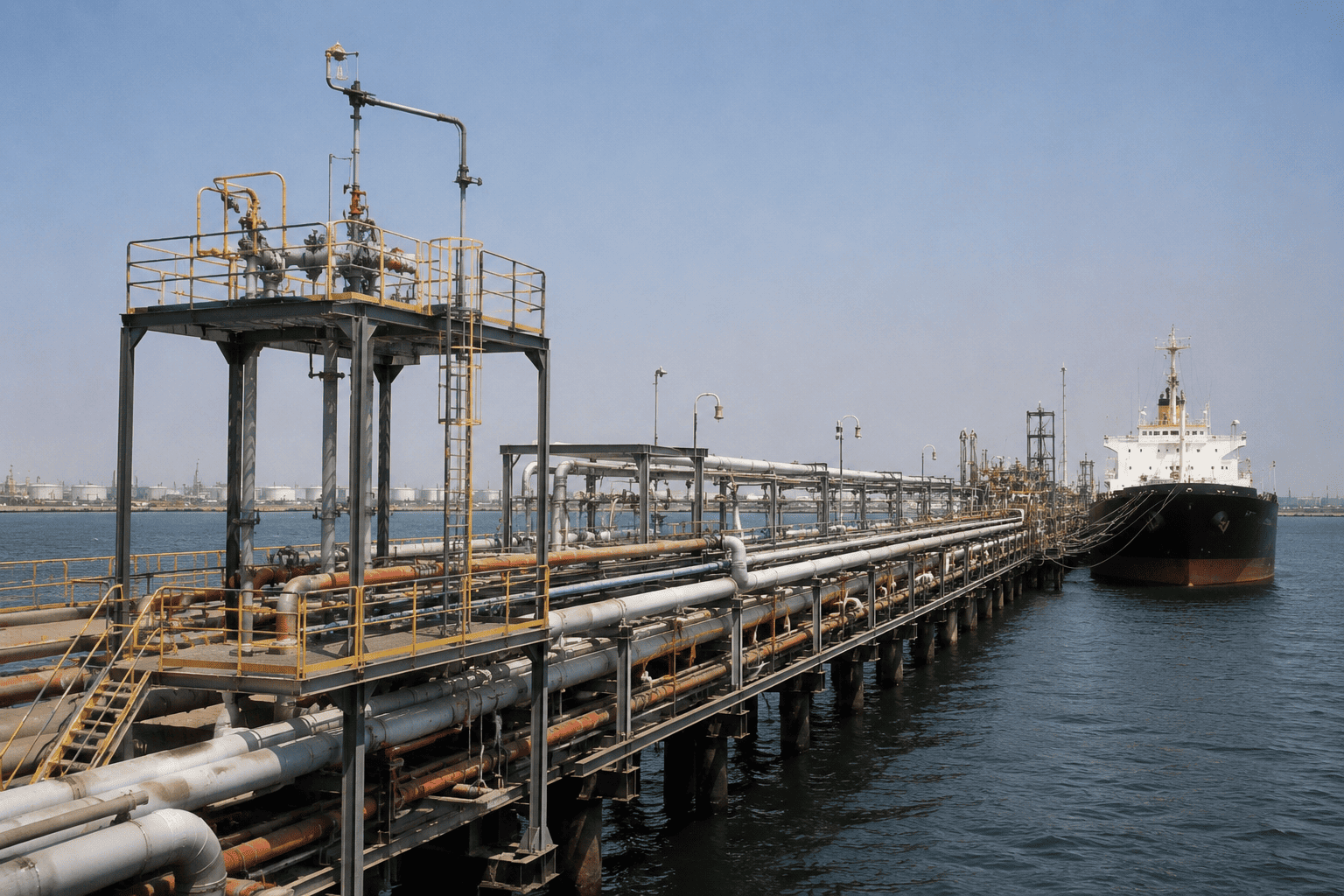 Oil Tanker Berth — Piping & Steel Structure